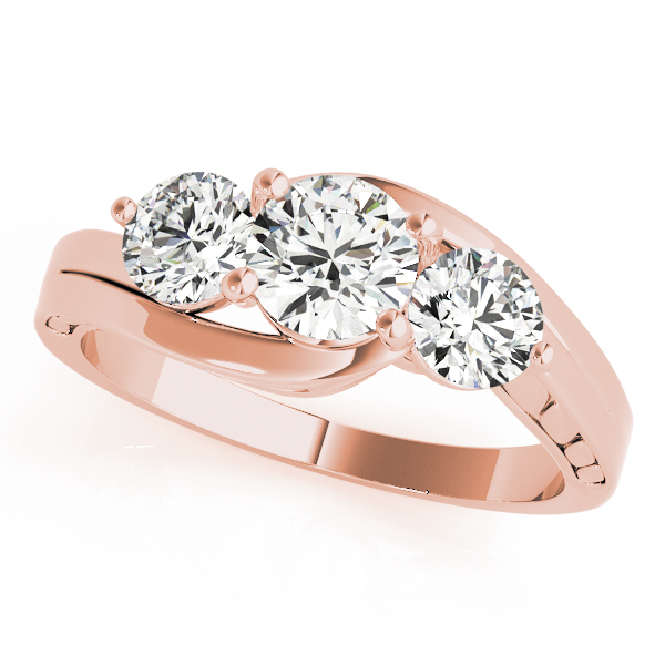 The Regina Three-Stone Engagement Ring, front view