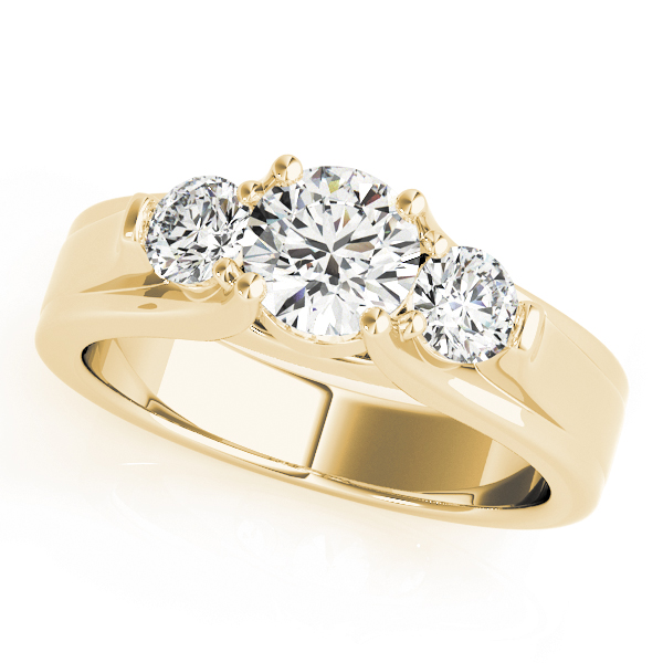 The Sadie Three-Stone Engagement Ring, front view
