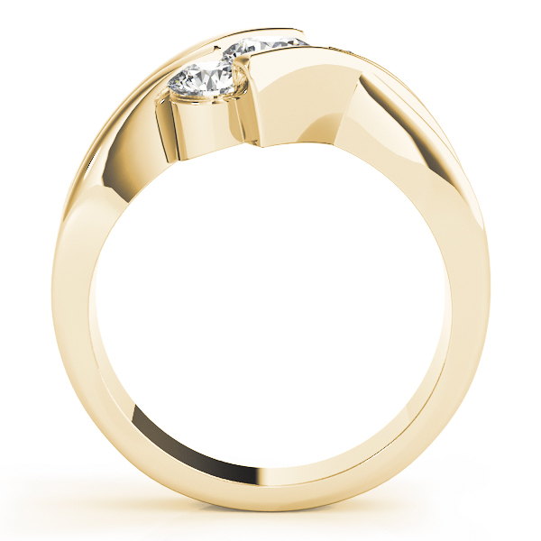 The Zara Three-Stone Engagement Ring, side view