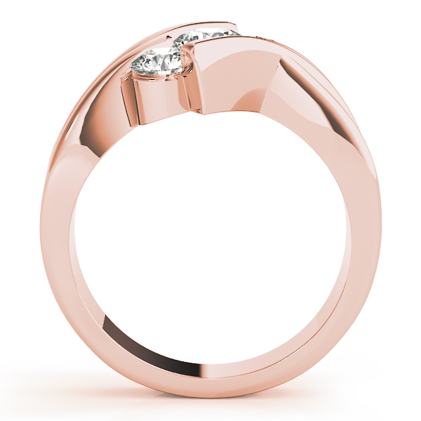 The Zara Three-Stone Engagement Ring, side view