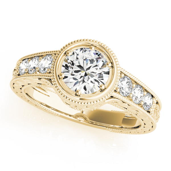 Antique Style Filigree Milgrain Engagement Rings