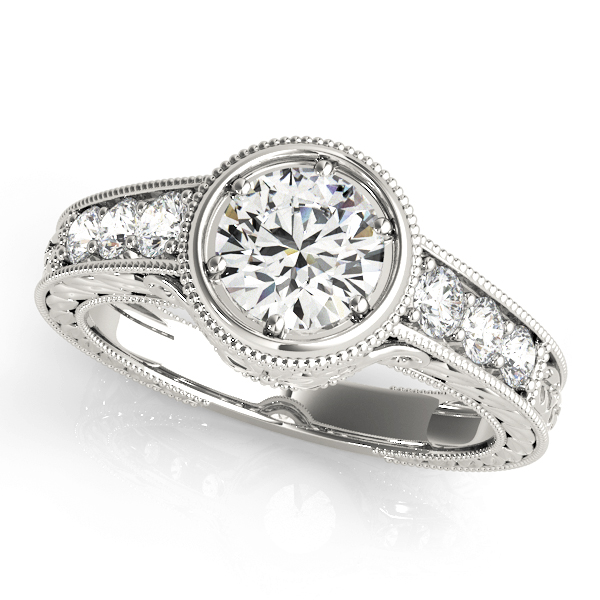 Antique Style Filigree Milgrain Engagement Rings
