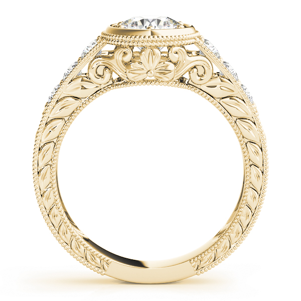 The Penelope Vintage Engagement Ring, side view