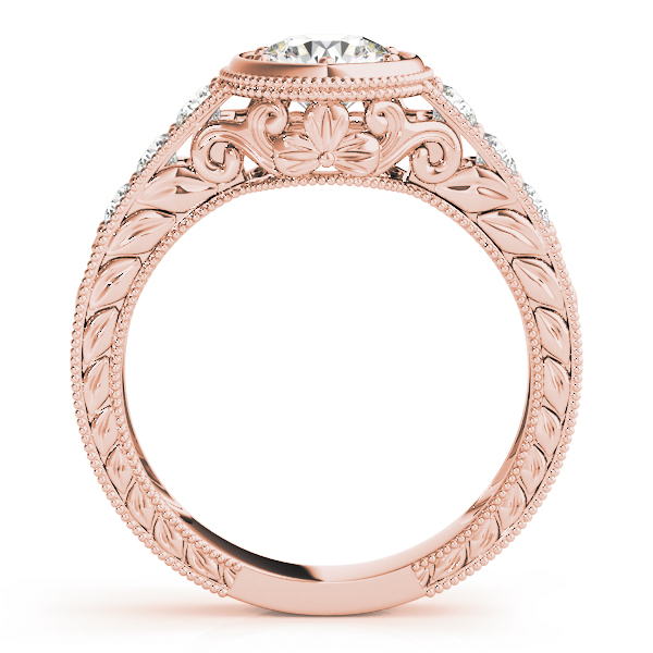 The Penelope Vintage Engagement Ring, side view