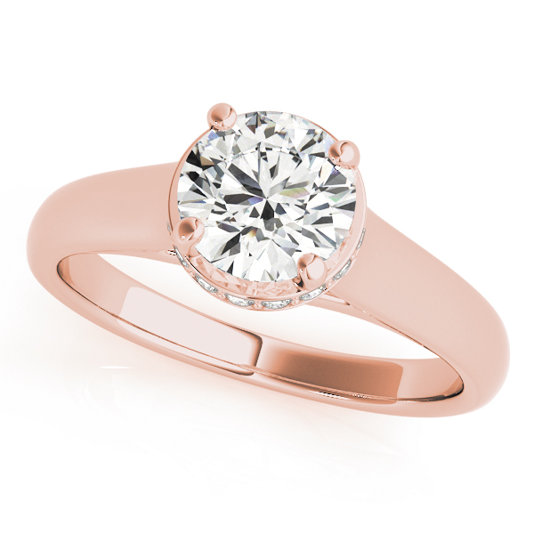 The Colette Hidden Halo Engagement Ring, front view
