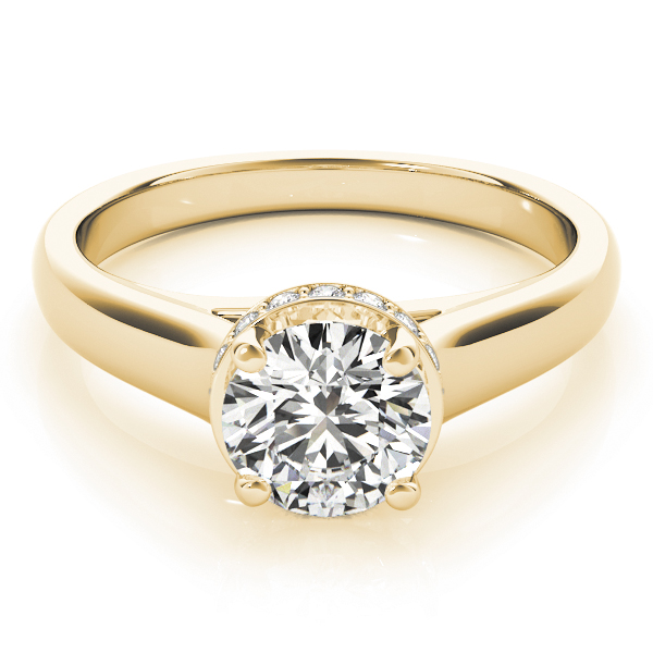 The Colette Hidden Halo Engagement Ring, set view