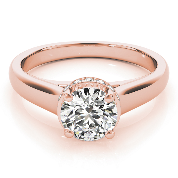 The Colette Hidden Halo Engagement Ring, set view