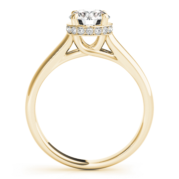 The Colette Hidden Halo Engagement Ring, side view