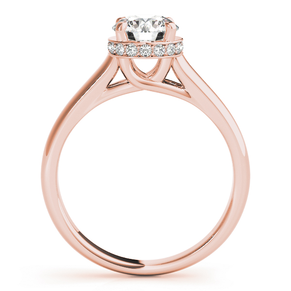 The Colette Hidden Halo Engagement Ring, side view