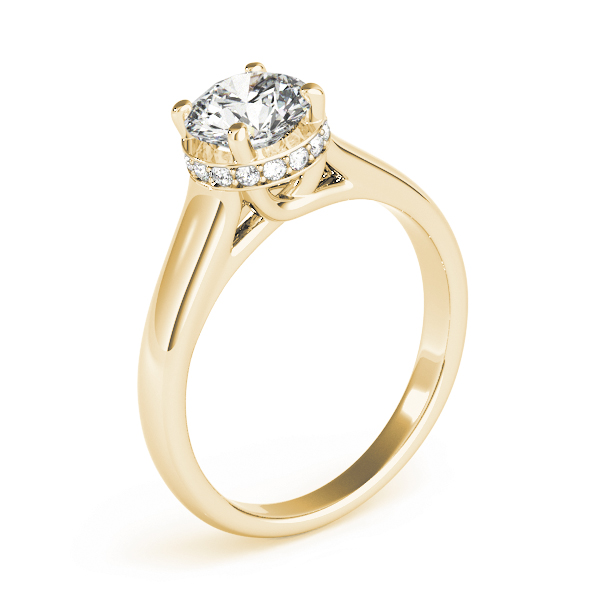 The Colette Hidden Halo Engagement Ring, upright view