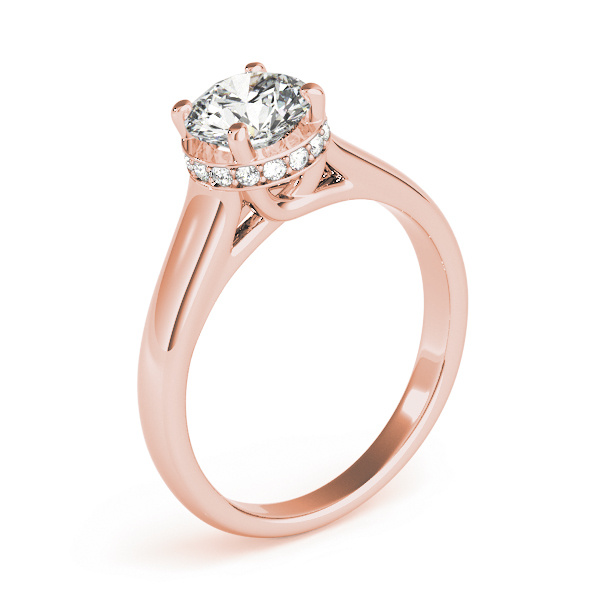 The Colette Hidden Halo Engagement Ring, upright view