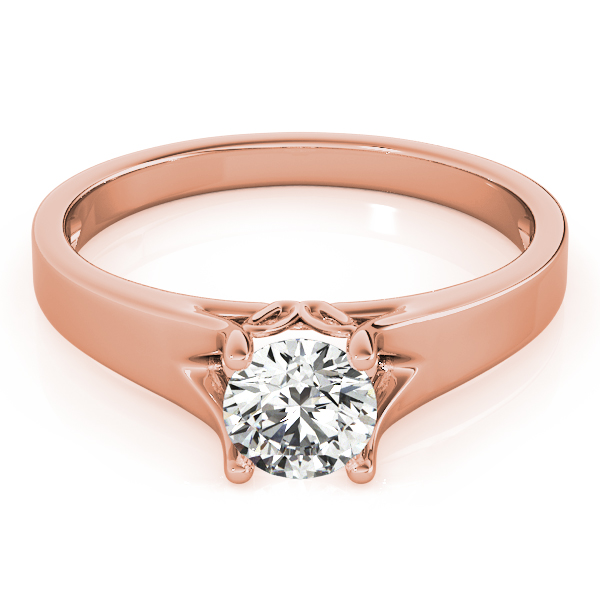 The Ximena Solitaire Engagement Ring, set view