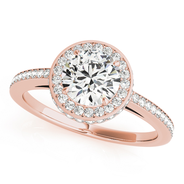 The Scarlett Halo Engagement Ring, front view