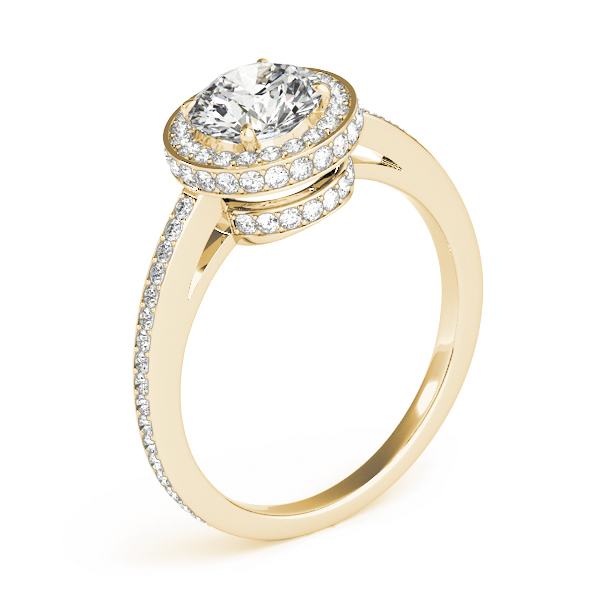 The Scarlett Halo Engagement Ring, angled view
