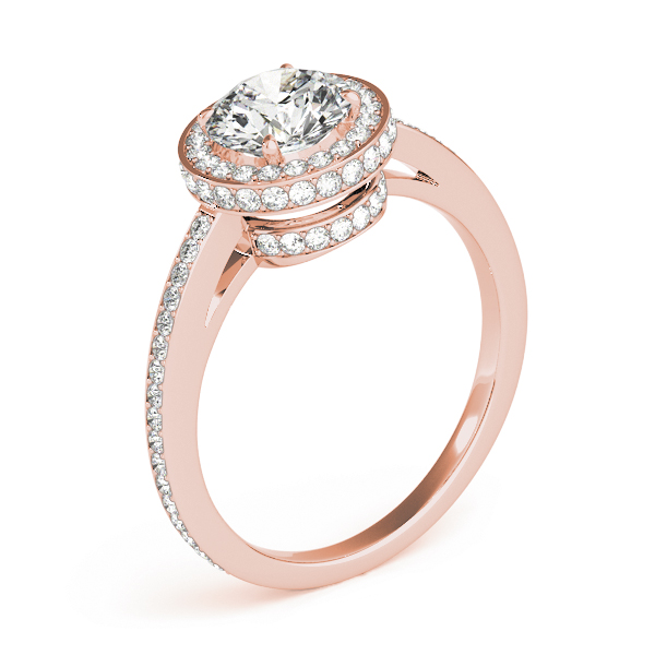 The Scarlett Halo Engagement Ring, angled view