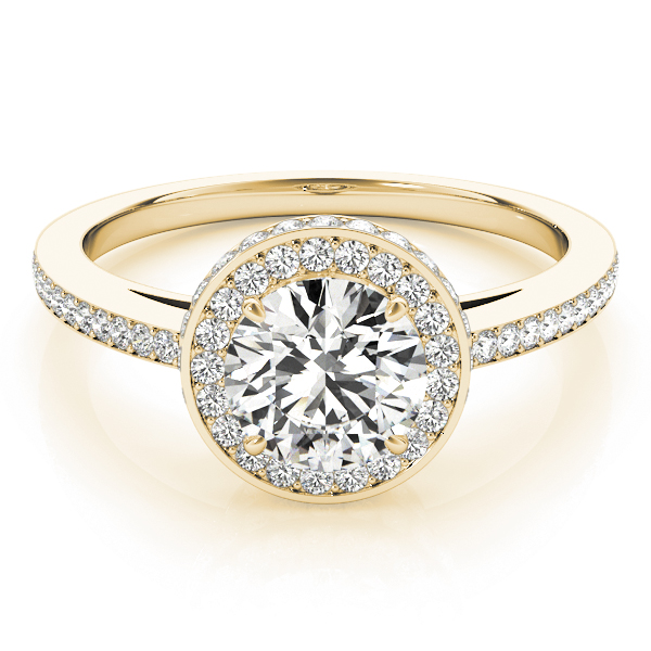 The Scarlett Halo Engagement Ring, set view