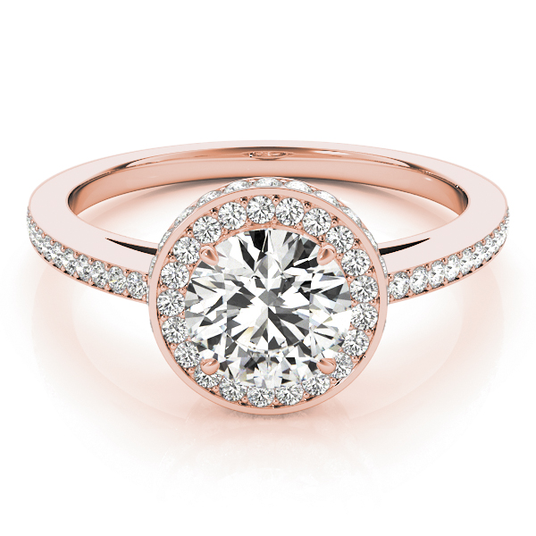 The Scarlett Halo Engagement Ring, set view