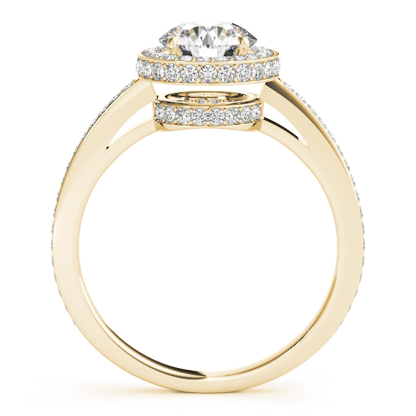 The Scarlett Halo Engagement Ring, side view