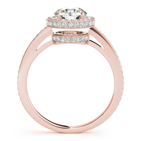 The Scarlett Halo Engagement Ring, side view