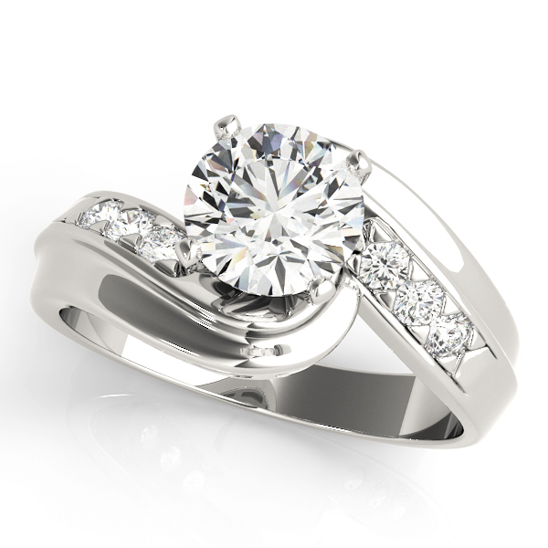 Bypass Single Row Engagement Ring