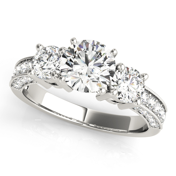 3-Stone Prong Set Engagement Ring