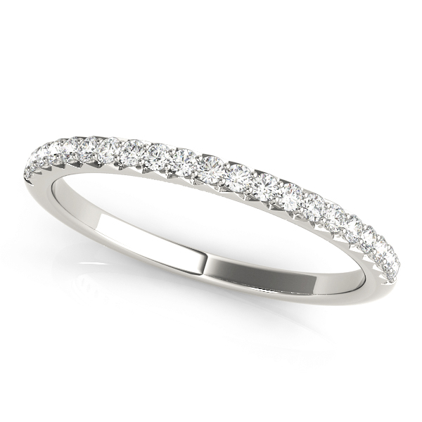 Straight Prong Set Wedding Band