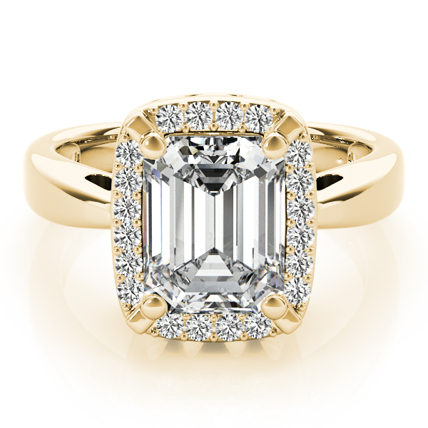 The Pearl Halo Engagement Ring, set view