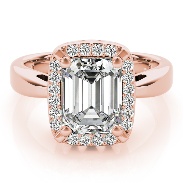 The Pearl Halo Engagement Ring, set view
