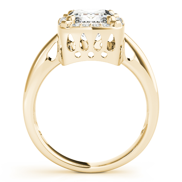 The Pearl Halo Engagement Ring, side view