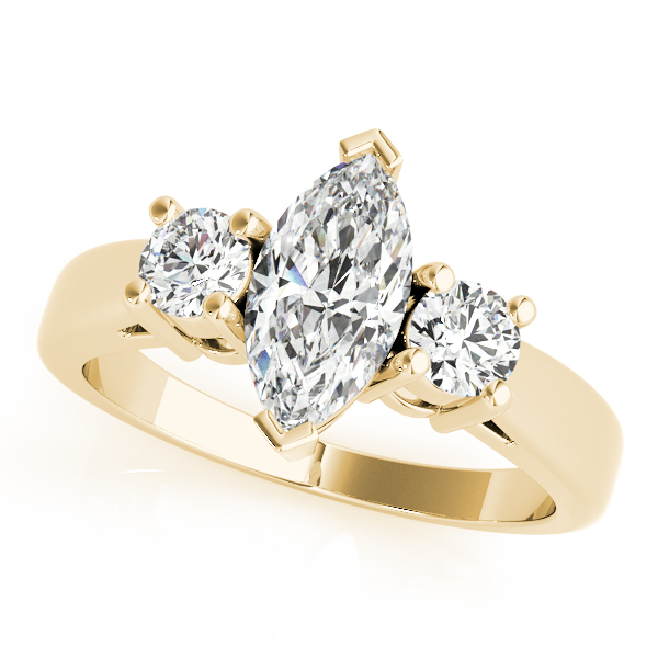 3-Stone Marquise Engagement Ring