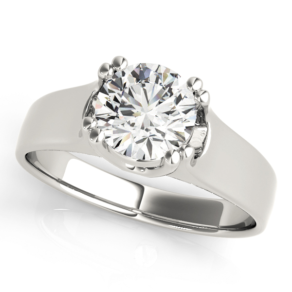 Solitaire Double Prong Engagement Ring