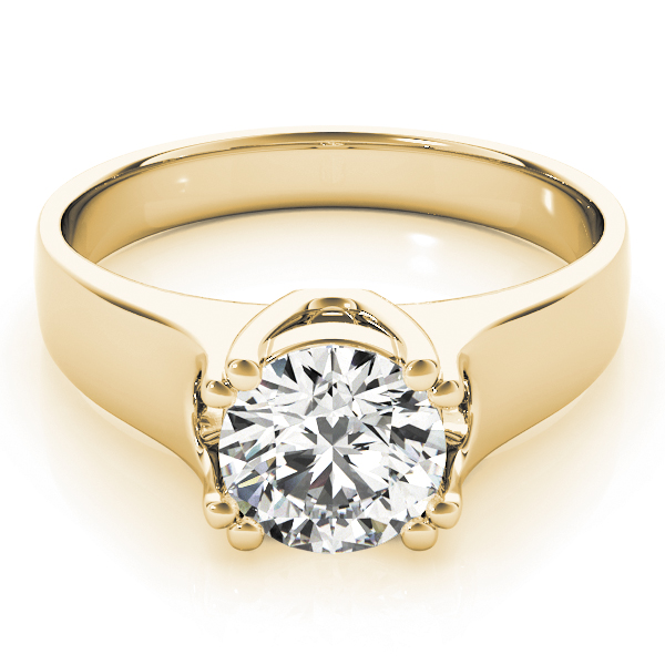 The Cora Solitaire Engagement Ring, set view