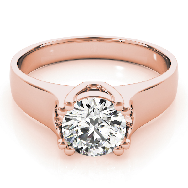 The Cora Solitaire Engagement Ring, set view