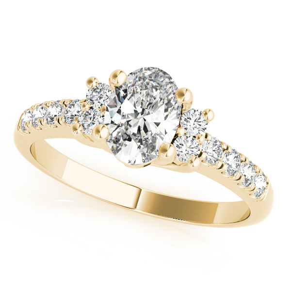 The Gloria Single-Row Engagement Ring, front view