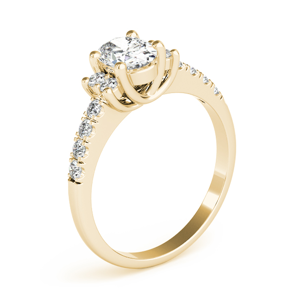 The Gloria Single-Row Engagement Ring, angled view