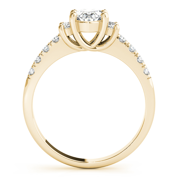 The Gloria Single-Row Engagement Ring, side view