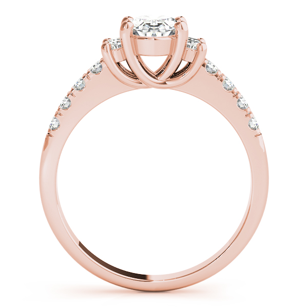 The Gloria Single-Row Engagement Ring, side view