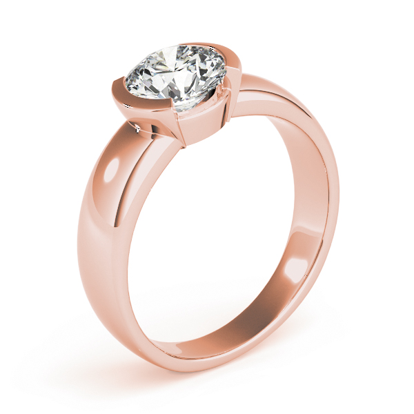 The Opal Solitaire Engagement Ring, upright view