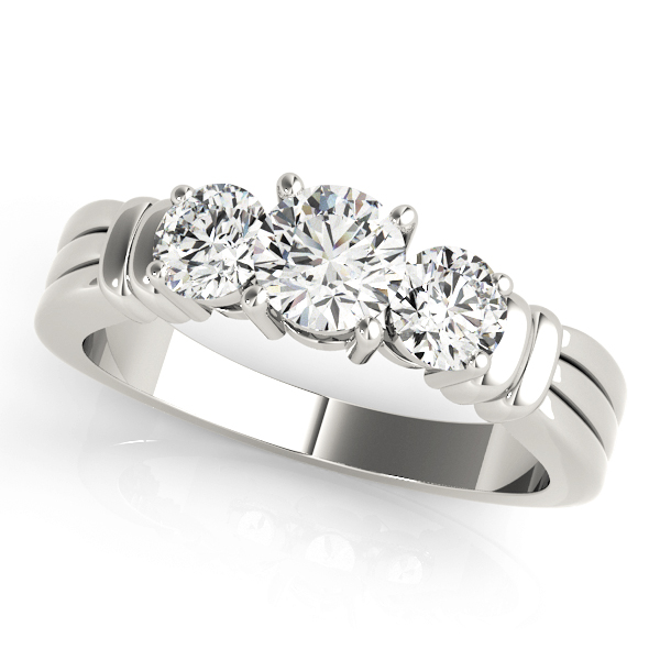 3-Stone Round Engagement Ring