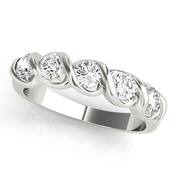 5-Stone Swirled Wedding Band