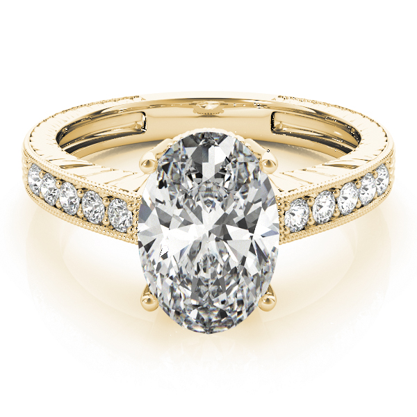 The Veronica Vintage Engagement Ring, set view