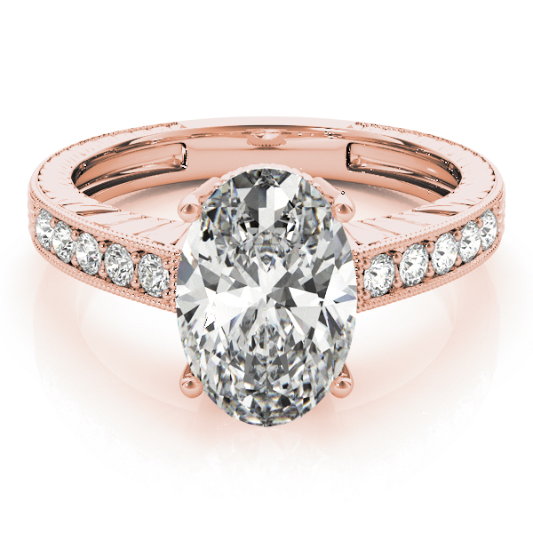 The Veronica Vintage Engagement Ring, set view