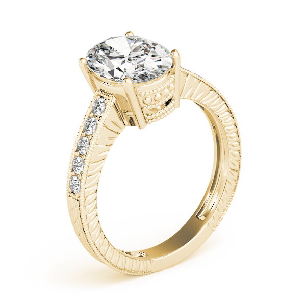 The Veronica Vintage Engagement Ring, upright view