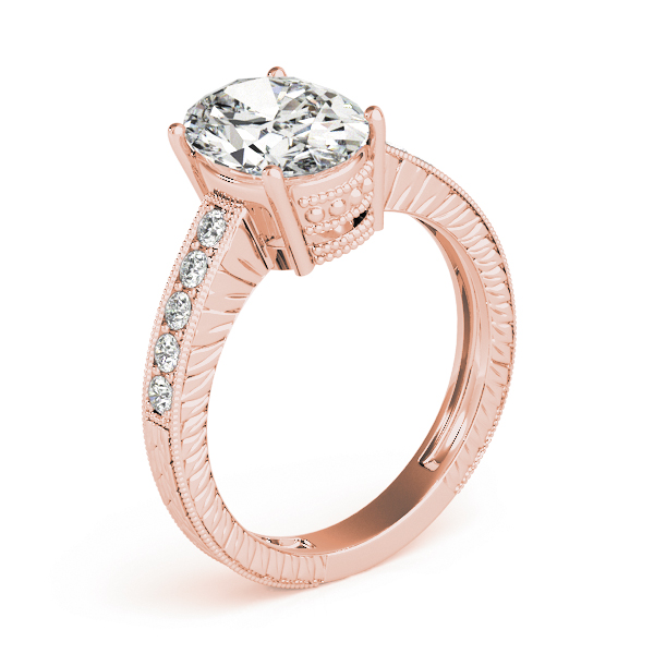 The Veronica Vintage Engagement Ring, upright view