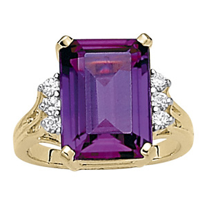 Emerald Cut Color Ring