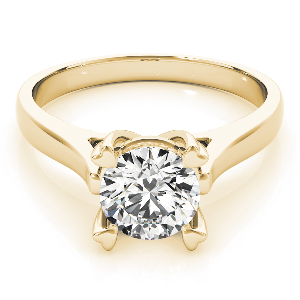The Clara Solitaire Engagement Ring, set view