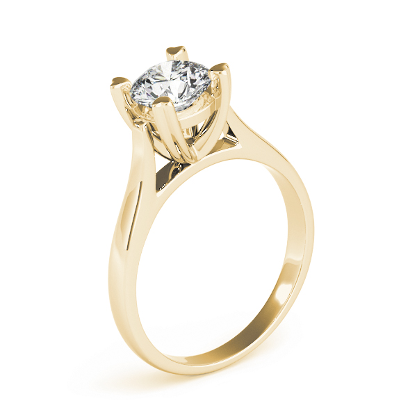 The Clara Solitaire Engagement Ring, upright view
