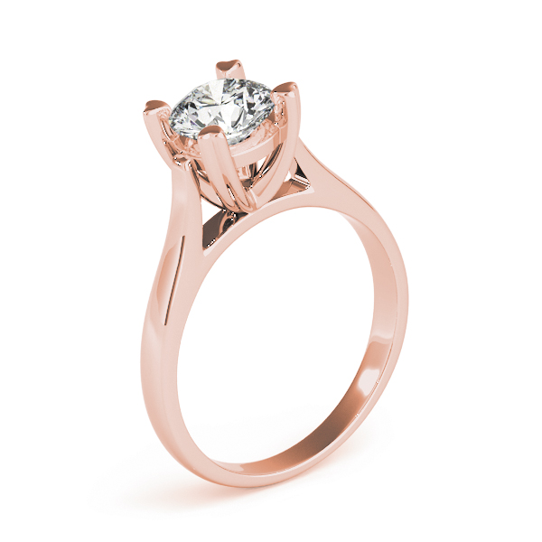 The Clara Solitaire Engagement Ring, upright view