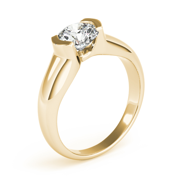 The Gloria Solitaire Engagement Ring, angled view
