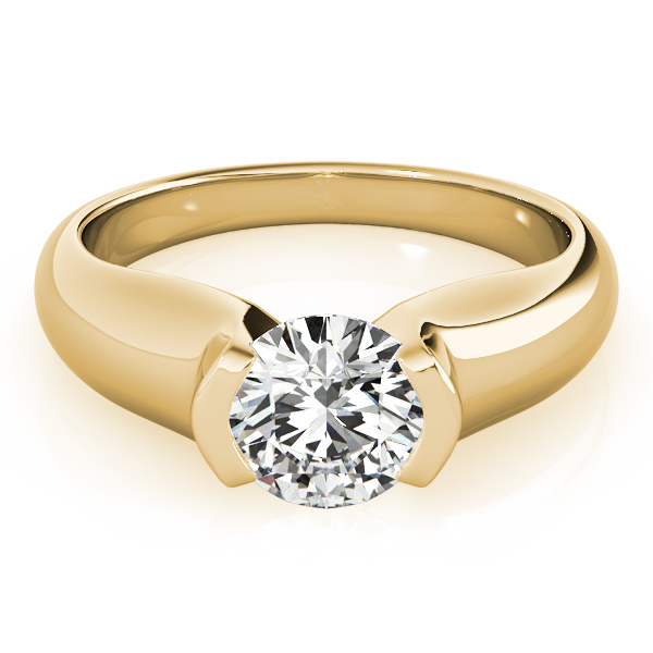 The Gloria Solitaire Engagement Ring, set view